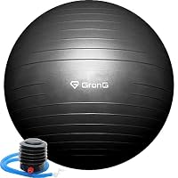 Amazon | GronG(グロング) バランスボール 75cm 耐荷重200kg シルバー